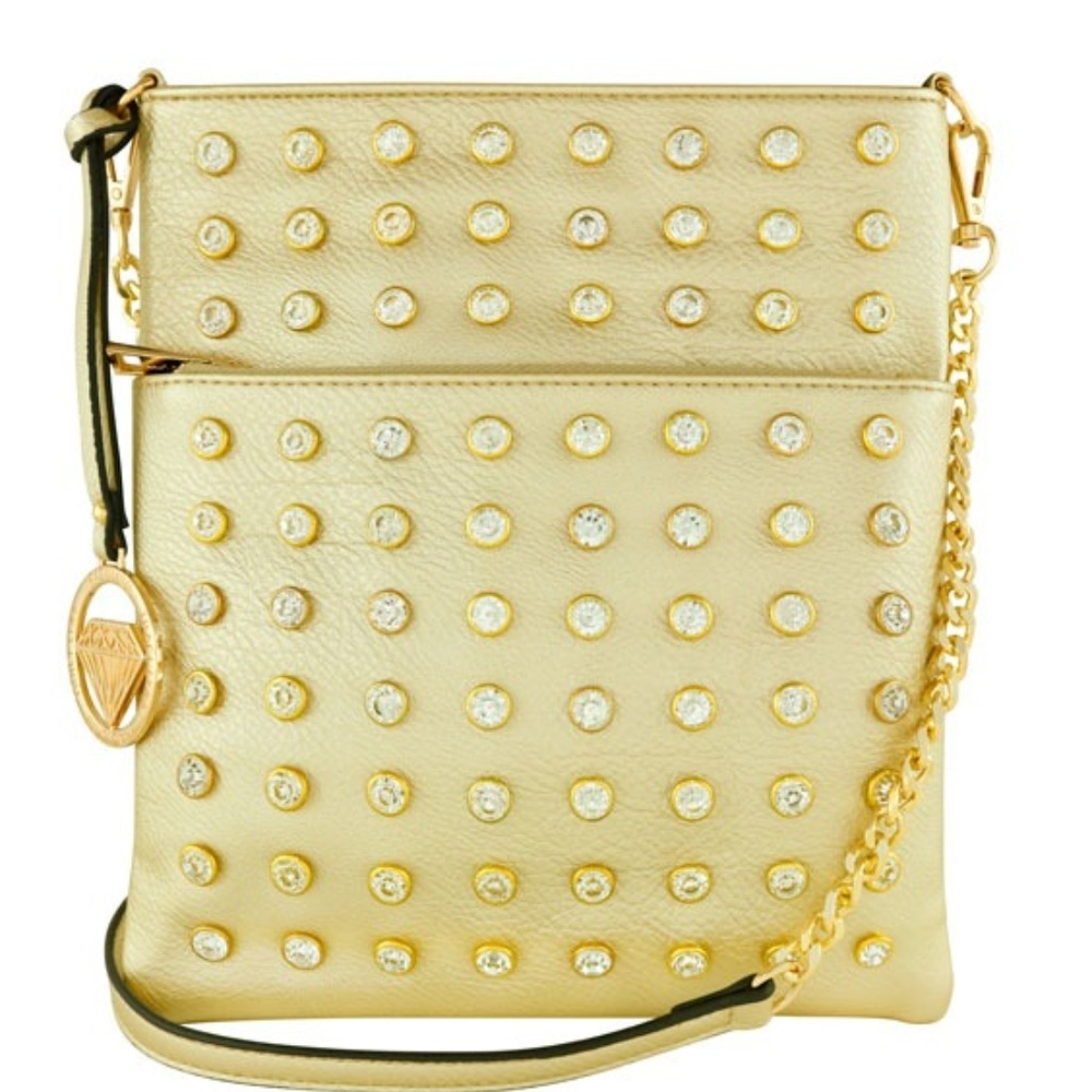 Gold crossbody bag